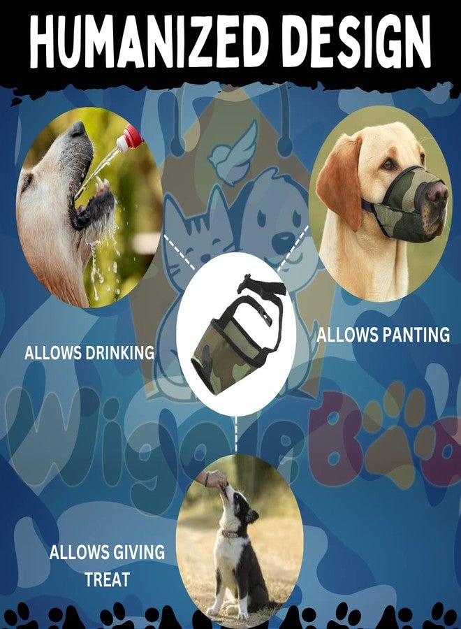 WiggleBoo Blend in with Style: Dog Camouflage Muzzle - Safe and Comfortable Muzzle with Unique Camo Design for Your Active Canine (Large) - Image 4
